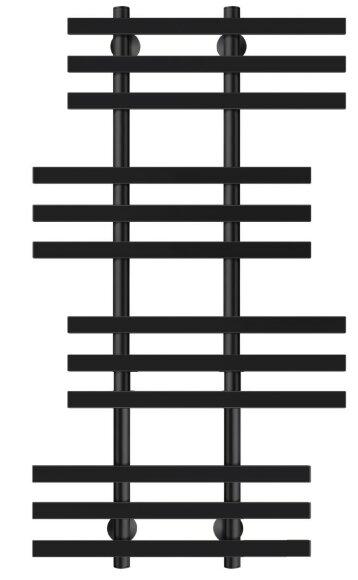 Полотенцесушитель электрический, черный матовый, Secado 120x20x70, Понтида 6 - 4673739240786