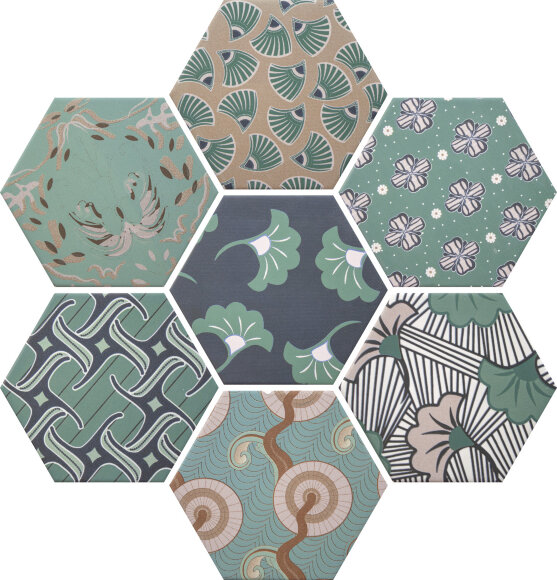 Керамическая плитка GOOD VIBES MIX DECO. 15X15 (HEX.) CEVICA арт. CV63880