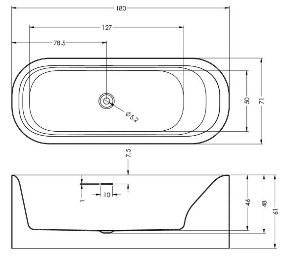 Акриловая ванна DEVOTION FREE 180x71 VELVET - WHITE MATTRIHO FALL - CHROMSPARKLE SYSTEM RIHO арт. BD26 (BD26C15S1WI1144)