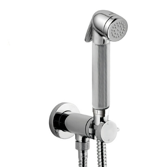 Гигиенический душ с прогрессивным смесителем, лейка металлическая, шланг металлический BOSSINI Nikita арт. E37008B.030 цвет: хром