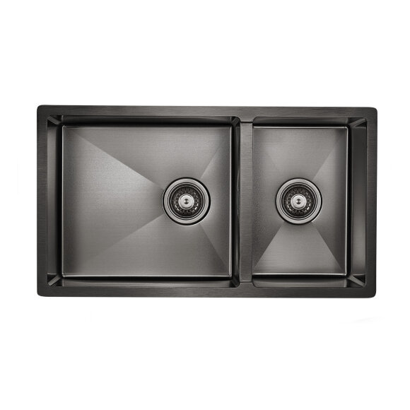 Кухонная мойка из нержавеющей стали OSSER Paulmark 780х440мм, PM527844-GM цвет: вороненая сталь