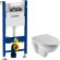 Комплект унитаза Patio edv102-00+e70021-00 с инсталляцией geberit duofix up100 458.124.21.1 с сиденьем микролифт и клавишей смыва хром  Jacob Delafon арт. EDV102-00+458.124.21.1+E70021-00