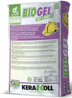 Клей для плитки серый 25 кг. Kerakoll BIOGEL NO LIMITS GREY EXPORT арт. 104299