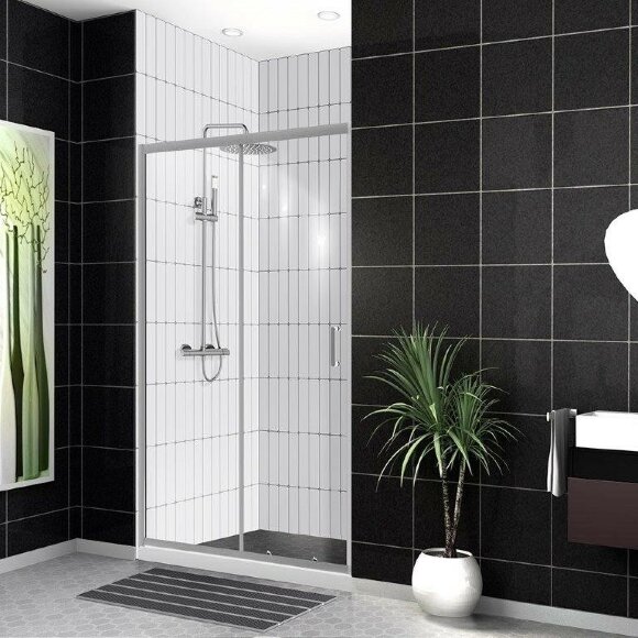 BelBagno Душевая дверь в нишу 130x185 глянцевый хром, Uno, арт. UNO-BF-1-130-C-Cr