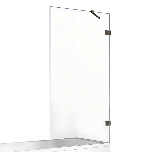 Шторка для ванны 90 см Avexa gunmetal brushed New Trendy оружейная сталь арт. EXK-3519