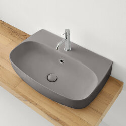 Раковина 70х45 см, 1 отв., подвесная/накладная KERASAN Nolita, 534289*1 цвет: Ferro matt Раковина 70х45 см, 1 отв., подвесная/накладная KERASAN Nolita, 534289*1 цвет: Ferro matt