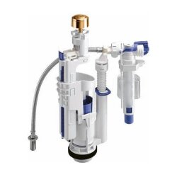 Механизм слива одинарный для низкого бачка, без трубы без подводки KERASAN Retro, 751391 цвет: золото