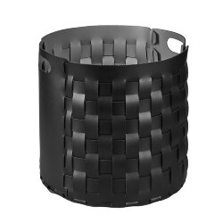 Круглая корзина Bottega ADJ Италия, D40xH40 цвет: черный (серый) арт. 1050.01/03