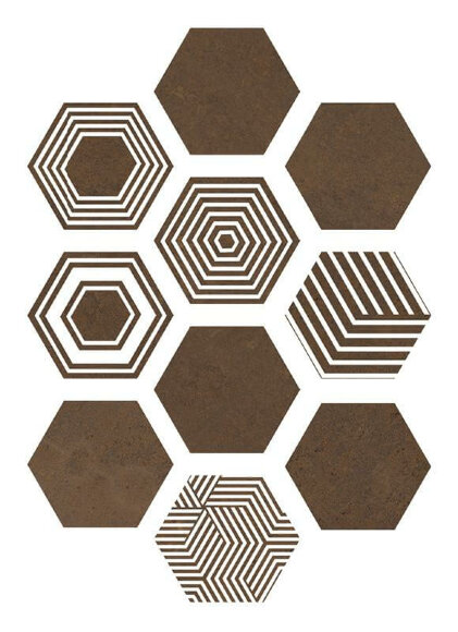 Керамогранит Itt Ceramic PIER17 Hexa Copper* 23,2x26,7 Испания