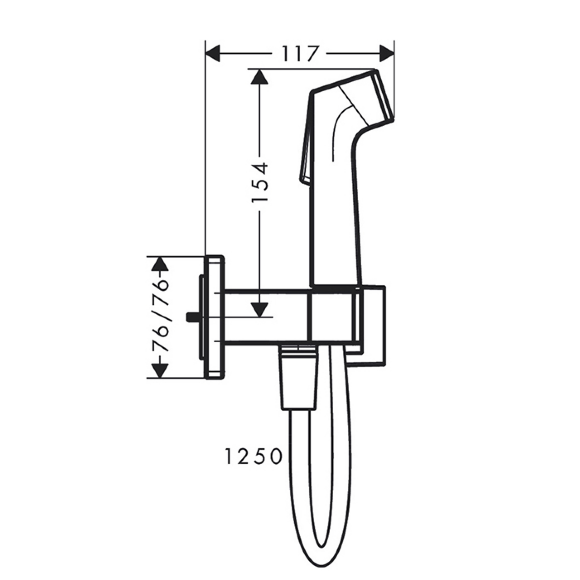 Гигиенический душ со смесителем Hansgrohe Bidette E, цвет: хром, арт. 29233000