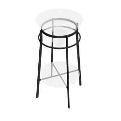 Металлическая структура напольная 44см, Kerama Marazzi Cono, CO.44\BLK.M цвет: черная матовая