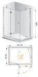 Душевой уголок VERONA Хром Cezares - VERONA-W-AH-1-100/80-P-Cr-R