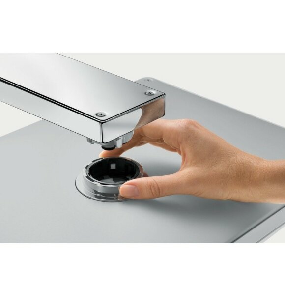 Hansgrohe верхний душ с настенным кронштейном скрытого монтажа, Rainmaker Select, матовый хром арт. 24007400