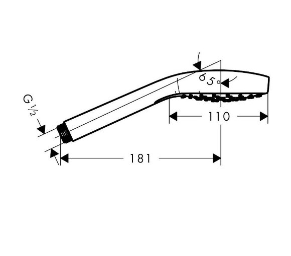Hansgrohe ручной душ, Croma E, глянцевое золото арт. 26814990
