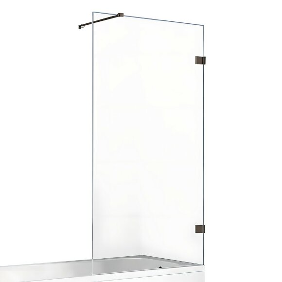 Шторка для ванны 90 см Avexa gunmetal brushed New Trendy оружейная сталь арт. EXK-3519-WP