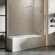 Шторка для ванны 90 см Avexa gunmetal brushed New Trendy оружейная сталь арт. EXK-3519-WP