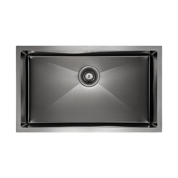 Кухонная мойка из нержавеющей стали VALDE Paulmark 740х440мм, PM217444-GM цвет: вороненая сталь