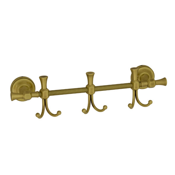 Планка с 3-мя двойными крючками, L36 см, Migliore Fortuna, бронза арт. 27716