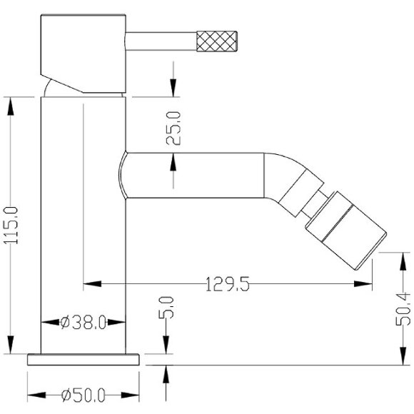 Смеситель для биде Uno 466-G Золото Boheme
