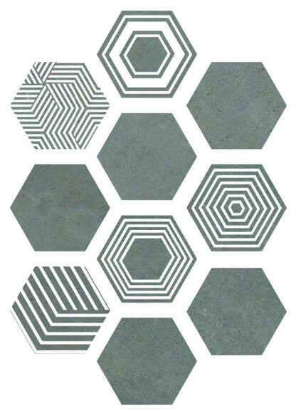 Керамогранит Itt Ceramic PIER17 Hexa Turquoise* 23,2x26,7 Испания