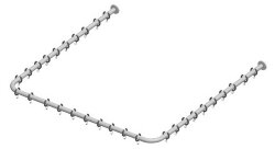 Штанга для душевой занавески 100 х 100 см Keuco Plan, цвет: серый, арт. 14940 071000