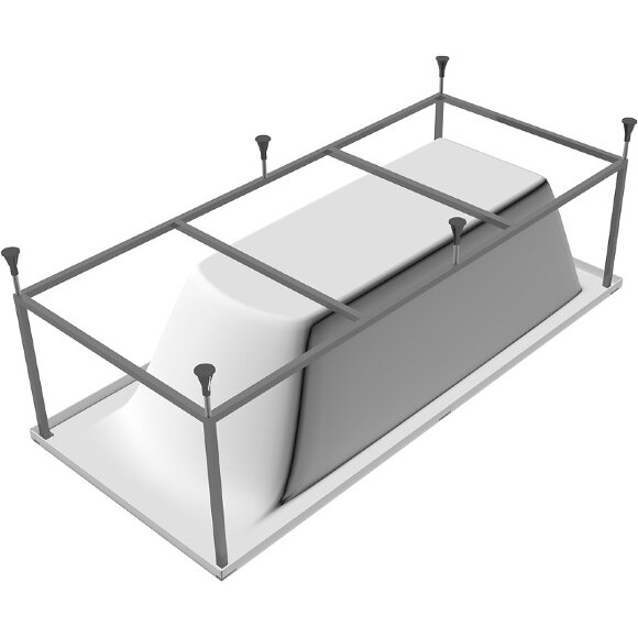 Каркас для ванны 160x70 серый, Мега Relisan арт. Гл000015092