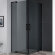 Душевой уголок SLIDER Черный матовый Cezares - SLIDER-A-2-70/80-GRIGIO-NERO