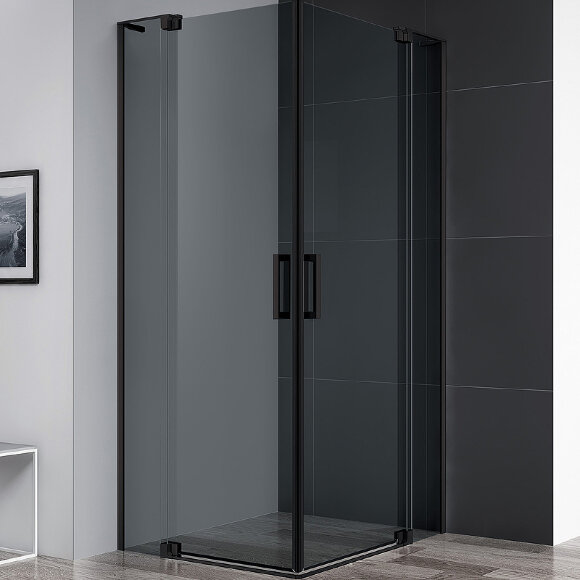 Душевой уголок SLIDER Черный матовый Cezares - SLIDER-A-2-70/80-GRIGIO-NERO