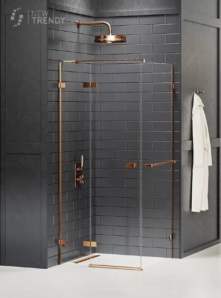 Душевое ограждение L 90x70x200 New Trendy брашированная медь арт. EXK-3611