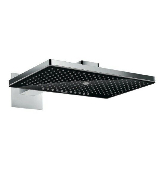 Hansgrohe верхний душ с настенным кронштейном скрытого монтажа, Rainmaker Select, матовый черный арт. 24007600