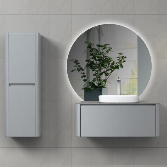 Тумба с раковиной (1000x545x400), U915.1000, Blum металлический ящик, керамогранит, раковина, Black&White арт. 9151000