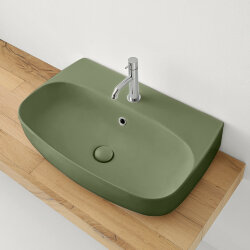 Раковина 70х45 см, 1 отв., подвесная/накладная KERASAN Nolita, 534211*1 цвет: Verde muschio Раковина 70х45 см, 1 отв., подвесная/накладная KERASAN Nolita, 534211*1 цвет: Verde muschio
