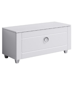 AQWELLA Infinity Напольная дополнительная тумба с одним ящиком в белом глянцевом цвете. - Inf.03.10