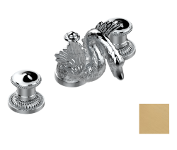 Смеситель для раковины на три отверстия устанавливаемый на борту с донным клапаном, THG Cygne, матовое золото (F07) - G31-151 Смеситель для раковины на три отверстия устанавливаемый на борту с донным клапаном, THG Cygne, матовое золото (F07) - G31-151