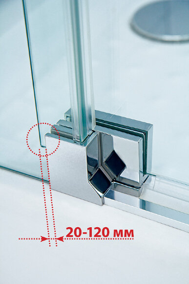 Душевой уголок SLIDER Хром Cezares - SLIDER-A-2-70/80-GRIGIO-Cr