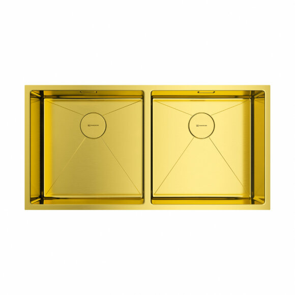 Кухонная мойка Taki 86-2-U/IF-LG Omoikiri 4993792 цвет: золото