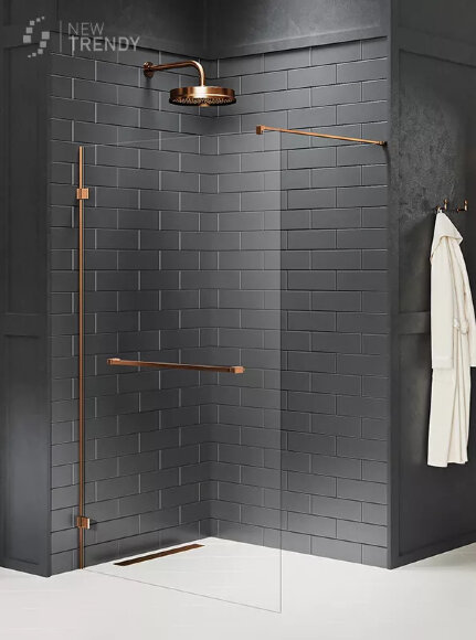 Душевое ограждение 80x200 Avexa copper brushed New Trendy брашированная медь арт. EXK-7157
