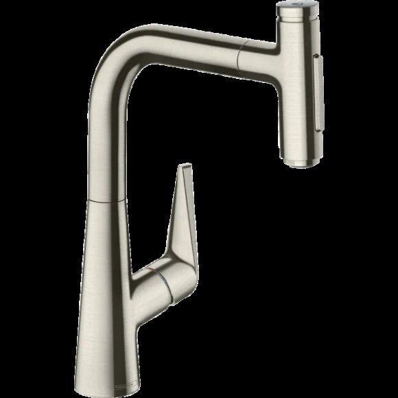 Hansgrohe смеситель для кухни, с вытяжным душем, Talis Select M51, матовая нержавеющая сталь арт. 73868800