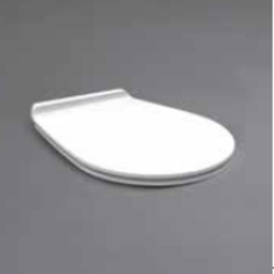 Сиденье с крышкой для унитаза из терморезины, Vignoni Simas, петли хром, белое арт. VI003bi/cr