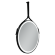 Зеркало для ванной комнаты  SANCOS Dames D650 с подсветкой , ремень из натуральной черной кожи, арт. DA650