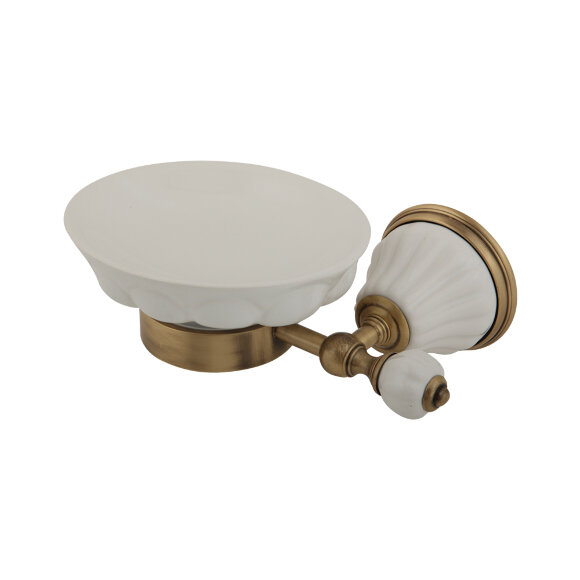 Mыльница настенная, керамика белая, Migliore Olivia арт. 17415