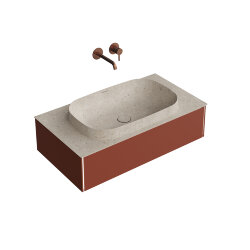 Тумба подвесная 90см, 1 ящик, Kerama Marazzi Magica, MA.90.1\VR.M цвет: венецианский красный матовый             