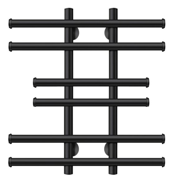Полотенцесушитель электрический, черный матовый, Secado 60x20x70, Турин 2 - 4673739244524