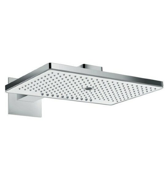 Hansgrohe верхний душ с настенным кронштейном скрытого монтажа, Rainmaker Select, матовый хром арт. 24017400