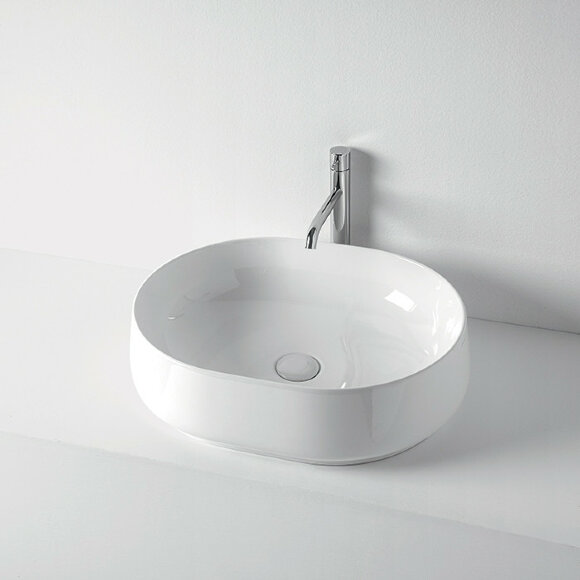 Раковина 56х44см, накладная, без отв. KERASAN F10, 460501 цвет: белый