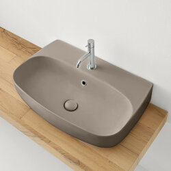 Раковина 70х45 см, 1 отв., подвесная/накладная KERASAN Nolita, 534281*1 цвет: коричневый орех Раковина 70х45 см, 1 отв., подвесная/накладная KERASAN Nolita, 534281*1 цвет: коричневый орех