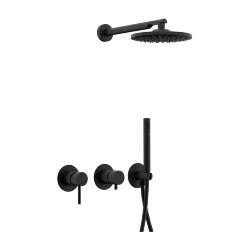 Душевой комплект REMER X Style X96S02ONO, цвет: черный