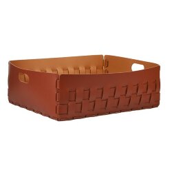 Корзинка Bottega ADJ Италия, 60x50xH20 цвет: бордо (коньяк) арт. 1049.30/09 Корзинка Bottega ADJ Италия, 60x50xH20 цвет: бордо (коньяк) арт. 1049.30/09