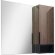 Зеркало со шкафом  Франкфурт дуб шоколадно коричневый черное матовое  Comforty  - 00004150529