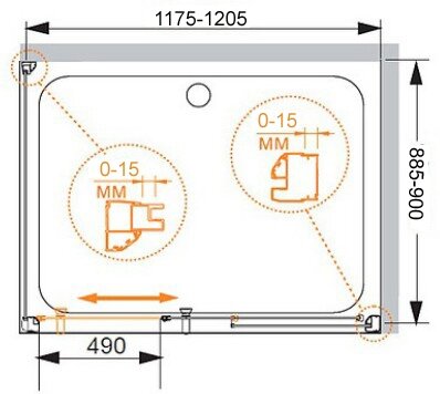 Душевой уголок с матовым принтом профиль Бронза GIUBILEO Бронза Cezares - GIUBILEO-AH-1-120/90-SCORREVOLE-CP-Br Душевой уголок с матовым принтом профиль Бронза GIUBILEO Бронза Cezares - GIUBILEO-AH-1-120/90-SCORREVOLE-CP-Br